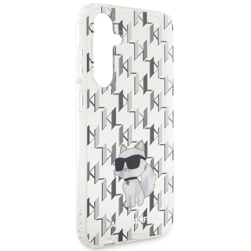 Karl Lagerfeld KLHCS23FEHNCMKLT Samsung Galaxy S23 FE (S711) hardcase Monogram Choupette, läbipaistev