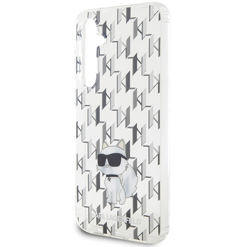 Karl Lagerfeld KLHCS23FEHNCMKLT Samsung Galaxy S23 FE (S711) hardcase Monogram Choupette, läbipaistev