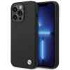 BMW BMHCP15LSILBK Apple iPhone 15 Pro silikoonkate metallse logoga, must