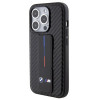 BMW BMHCP15LGSPCCK Apple iPhone 15 Pro kõvakate Grip Stand Smooth & Carbon, must