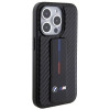 BMW BMHCP15LGSPCCK Apple iPhone 15 Pro kõvakate Grip Stand Smooth & Carbon, must