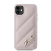 Karl Lagerfeld KLHCN61PQDSMGP Apple iPhone 11 / XR kõvakate Diagonal Quilted Script, roosa