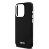 DKNY Apple iPhone 15 Pro kõvakate Liquid Silicone Small Metal Logo MagSafe, must