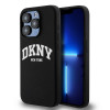 DKNY Apple iPhone 14 Pro kõvakate Liquid Silicone White Printed Logo MagSafe, must