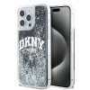 DKNY Apple iPhone 15 Pro Maxi kõvakate Liquid Glitter Big Logo, must