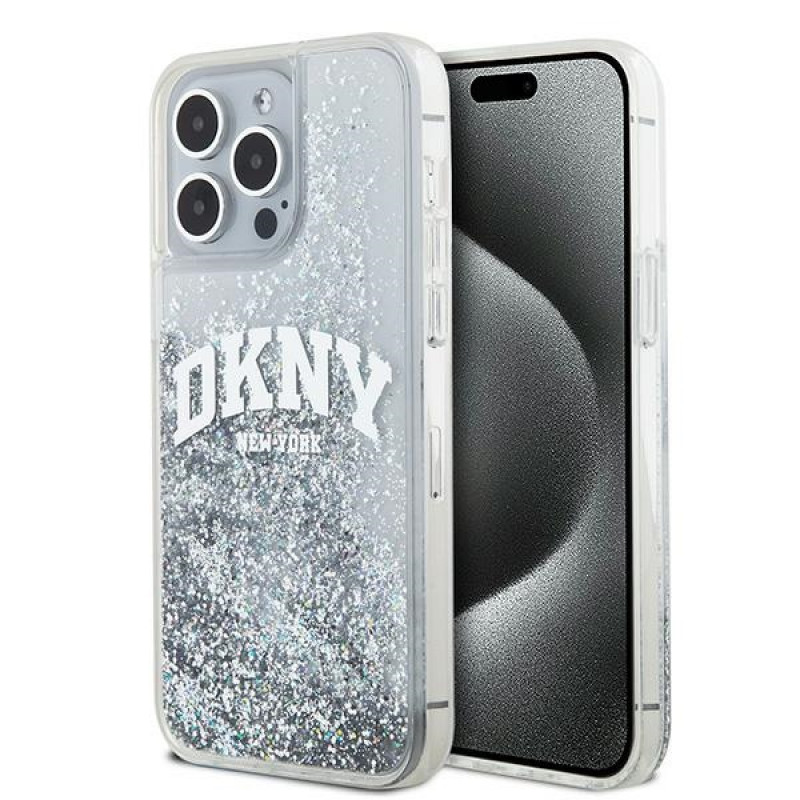 DKNY Apple iPhone 15 Pro Maxi kõvakate Liquid Glitter Big Logo
