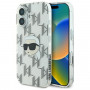 Karl Lagerfeld Apple iPhone 16 hardcase IML Karl Head Electroplated, läbipaistev