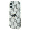 Karl Lagerfeld Apple iPhone 16 hardcase IML Karl Head Electroplated, läbipaistev