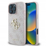 Guess GUHCP16X4GMGPI 4G Big Metal Logo kõva kate Apple iPhone 16 Pro Max 6.9" jaoks, roosa
