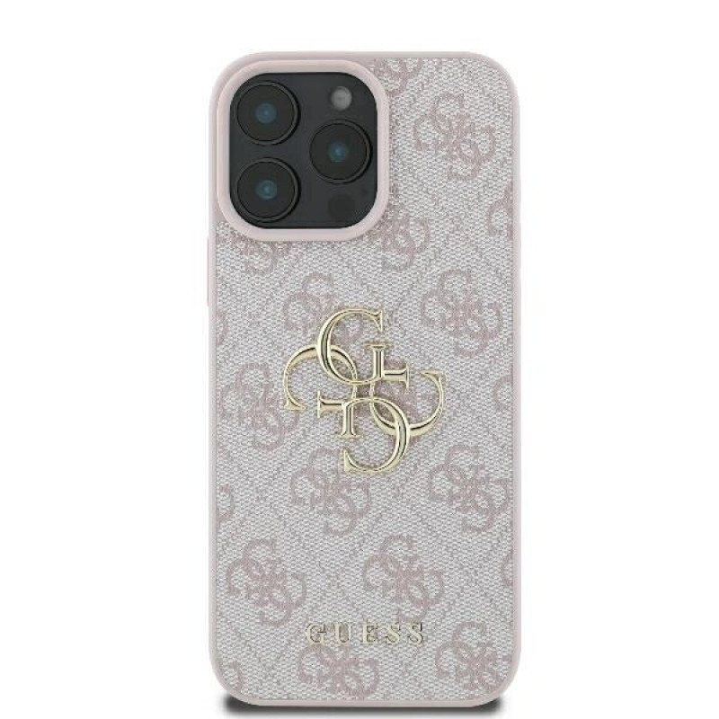 Guess GUHCP16X4GMGPI 4G Big Metal Logo kõva kate Apple iPhone 16 Pro Max 6.9" jaoks, roosa