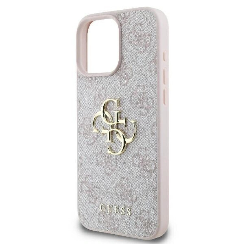 Guess GUHCP16X4GMGPI 4G Big Metal Logo kõva kate Apple iPhone 16 Pro Max 6.9" jaoks, roosa