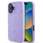 Guess Saffiano Peony Stamp MagSafe kaitsekott Apple iPhone 16-le, lilla