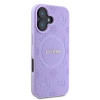 Guess Saffiano Peony Stamp MagSafe kaitsekott Apple iPhone 16-le, lilla