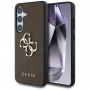 Guess Grained Big 4G Logo Small Classic Logo kõvakate Samsung Galaxy S25+ jaoks, pruun