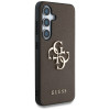 Guess Grained Big 4G Logo Small Classic Logo kõvakate Samsung Galaxy S25+ jaoks, pruun