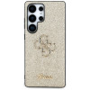 Guess Fixed Glitter Big 4G Metal Logo kõvakate Samsung Galaxy S25 Ultra jaoks, kuldne