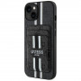 Guess 4G Stripes MagSafe Wallet kaitsekott Apple iPhone 15-le, must