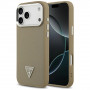 Guess Grained Triangle Logo MagSafe kõvakate Apple iPhone 17 Pro Max-le, pruun