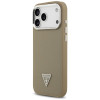 Guess Grained Triangle Logo MagSafe kõvakate Apple iPhone 17 Pro Max-le, pruun
