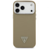 Guess Grained Triangle Logo MagSafe kõvakate Apple iPhone 17 Pro Max-le, pruun