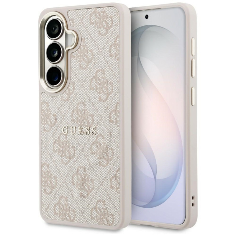 Guess GUE005375 4G Embossed Ring MagSafe kõvakate Samsung Galaxy S26+ jaoks, roosa