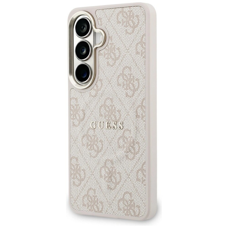 Guess GUE005375 4G Embossed Ring MagSafe kõvakate Samsung Galaxy S26+ jaoks, roosa