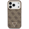 Guess 4G PU Triangle Logo & Stand Camera MagSafe kaitsekott Apple iPhone 18 Pro Max / 17 Pro Max jaoks, pruun