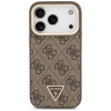 Guess 4G PU Triangle Logo & Stand Camera MagSafe kaitsekott Apple iPhone 18 Pro / 17 Pro jaoks, pruun