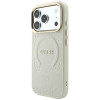 Guess Saffiano Peony & Ring MagSafe kaitsekott Apple iPhone 18 Pro / 17 Pro jaoks, beež