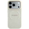 Guess Saffiano Peony & Ring MagSafe kaitsekott Apple iPhone 18 Pro / 17 Pro jaoks, beež