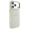 Guess Saffiano Peony & Ring MagSafe kaitsekott Apple iPhone 18 Pro / 17 Pro jaoks, beež