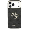 Guess 4G Big 4G Classic Logo Big Strap Metal Buttons kaitsekott rihmaga Apple iPhone 18 Pro / 17 Pro jaoks, must