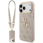 Guess 4G Big 4G Classic Logo Big Strap Metal Buttons kaitsekott rihmaga Apple iPhone 18 Pro Max / 17 Pro Max, roosa