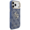 Guess 4G Big 4G Classic Logo Big Strap Metal Buttons kaitsekott rihmaga Apple iPhone 18 Pro Max / 17 Pro Max jaoks, sinine