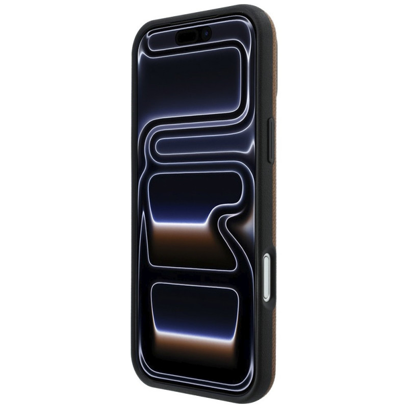 Mercedes-Benz Grill Pattern Leather MagSafe kaitsekott ja kaardihoidja komplekt Apple iPhone 18 Pro Max / 17 Pro Max, kaamel