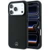 Mercedes-Benz kaitseümbris mustriga Grill Pattern ja kaardihoidjaga nahast MagSafe Apple iPhone 18 Pro Max / 17 Pro Max jaoks, must