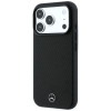 Mercedes-Benz kaitseümbris mustriga Grill Pattern ja kaardihoidjaga nahast MagSafe Apple iPhone 18 Pro Max / 17 Pro Max jaoks, must
