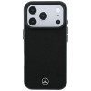 Mercedes-Benz kaitseümbris mustriga Grill Pattern ja kaardihoidjaga nahast MagSafe Apple iPhone 18 Pro Max / 17 Pro Max jaoks, must