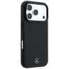 Mercedes-Benz kaitseümbris mustriga Grill Pattern ja kaardihoidjaga nahast MagSafe Apple iPhone 18 Pro Max / 17 Pro Max jaoks, must