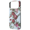 Guess GUE6026 Blossom Roses Print MagSafe kaitsekott Apple iPhone 18 Pro / 17 Pro jaoks, sinine