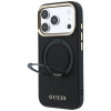 Guess Ring Stand 360 Grained Classic Logo MagSafe kaitsekott Apple iPhone 18 Pro / 17 Pro jaoks, must