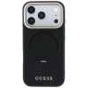 Guess Ring Stand 360 Grained Classic Logo MagSafe kaitsekott Apple iPhone 18 Pro / 17 Pro jaoks, must