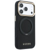 Guess Ring Stand 360 Grained Classic Logo MagSafe kaitsekott Apple iPhone 18 Pro / 17 Pro jaoks, must