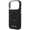 Guess Ring Stand 360 Grained Classic Logo MagSafe kaitsekott Apple iPhone 18 Pro / 17 Pro jaoks, must