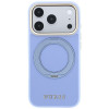 Guess Ring Stand 360 Grained Classic Logo MagSafe kaitsekott Apple iPhone 18 Pro / 17 Pro jaoks, helesinine