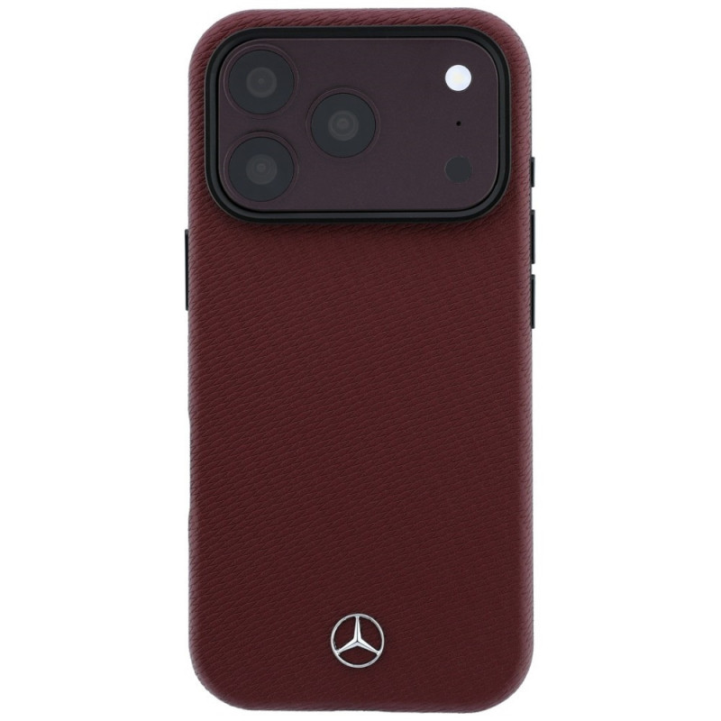 Mercedes-Benz kaitseümbris Grill Pattern ja kaardihoidja nahast MagSafe Apple iPhone 18 Pro Max / 17 Pro Max jaoks, must