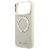 Karl Lagerfeld Ring Stand 360 Saffiano Classic Logo MagSafe kate Apple iPhone 18 Pro / 17 Pro jaoks, beež