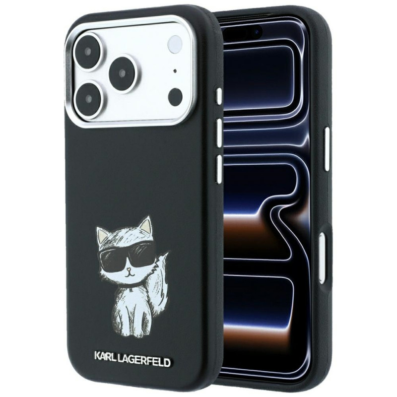 Karl Lagerfeld Smooth Choupette Sketch MagSafe kate Apple iPhone 18 Pro Max / 17 Pro Max jaoks, must