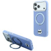 Karl Lagerfeld with Ring Stand 360 Choupette Head Pin MagSafe kate Apple iPhone 18 Pro Max / 17 Pro Max jaoks, helesinine (KF003220)