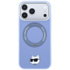 Karl Lagerfeld with Ring Stand 360 Choupette Head Pin MagSafe kate Apple iPhone 18 Pro Max / 17 Pro Max jaoks, helesinine (KF003220)